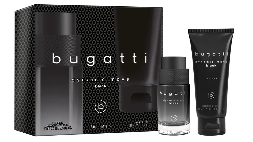 bugatti Dynamic Move Black Eau de Toilette und Duschgel Geschenkpackung