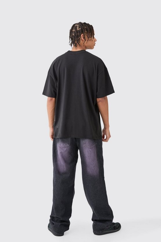 Oversize T-Shirt mit Schmetterlings-Print