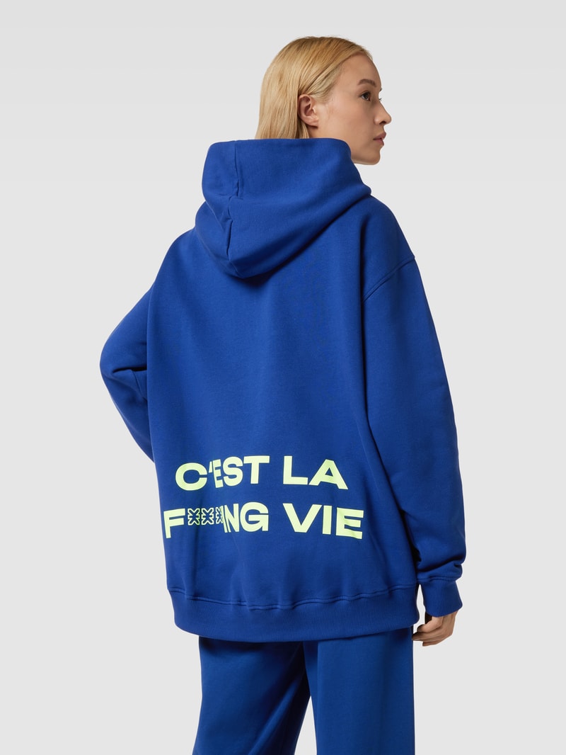 Oversized Hoodie mit Kapuze in royalblau