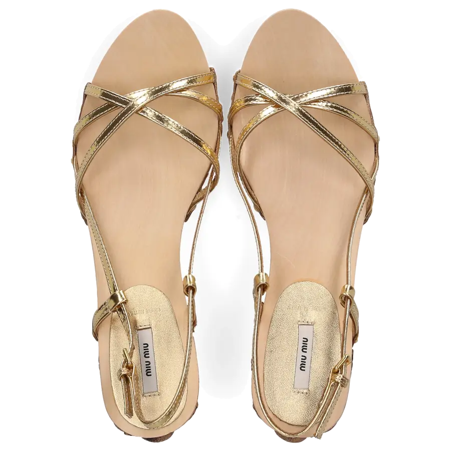 Miu Miu - Sandalen 5837 Kalbsleder - gold