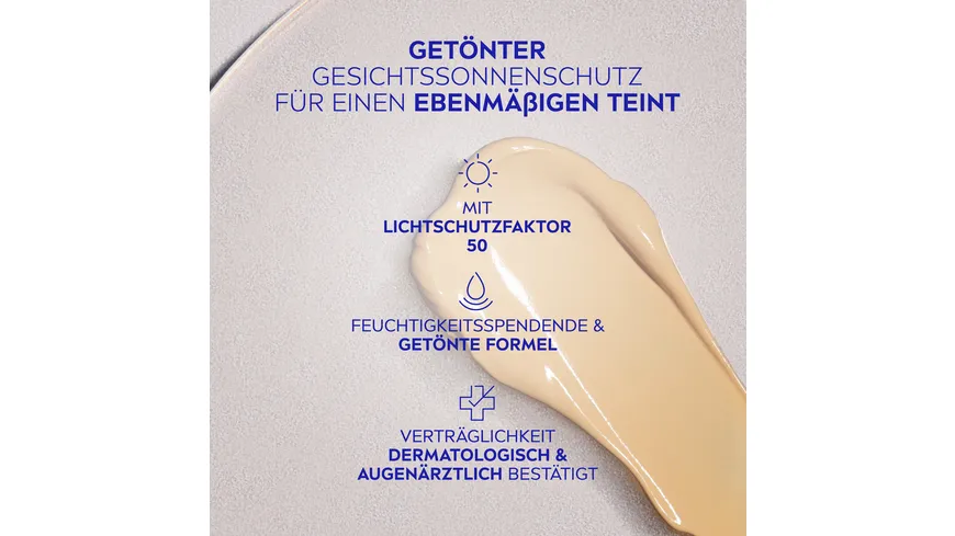 NIVEA SUN UV Gesicht getönter Sonnenschutz Mittlerer Hauttyp LF50 50 ml