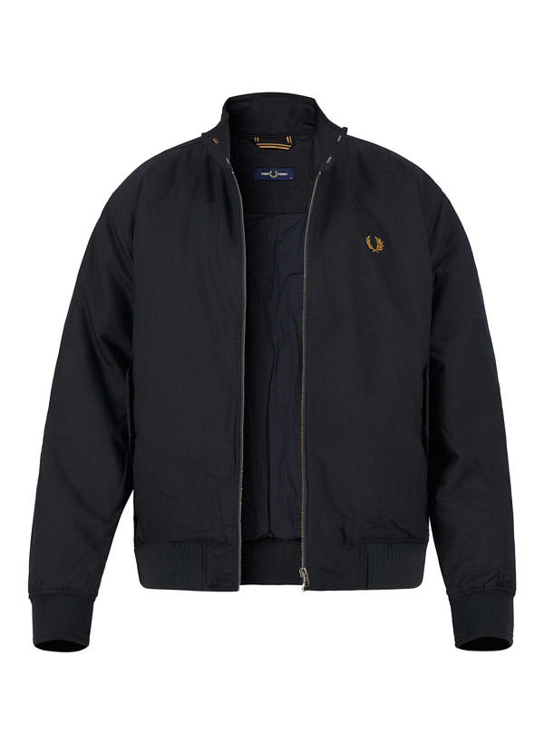 Fred Perry, Blouson, Baumwolle wattiert, schwarz