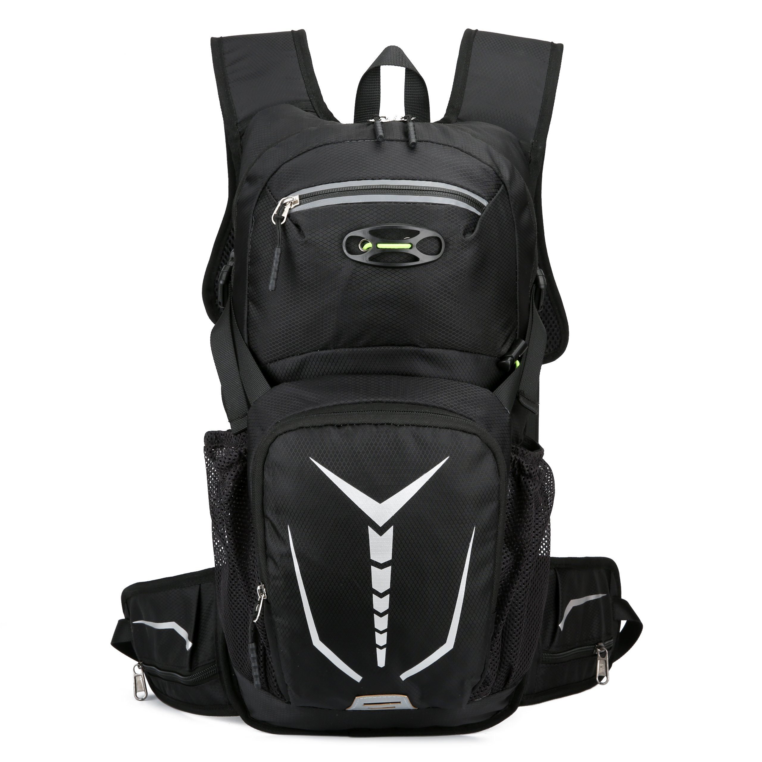RAIKOU Fahrradrucksack 18L Reflexstreifen Helmabdeckung Trinkrucksack Wasserdicht, Radsport Hydration