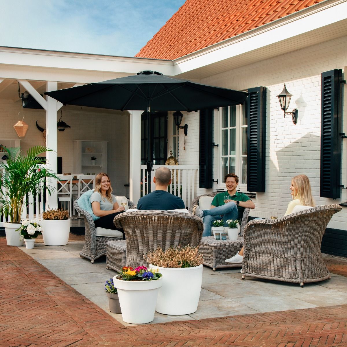 VONROC Recanati Ø300 cm Premium Stocksonnenschirm