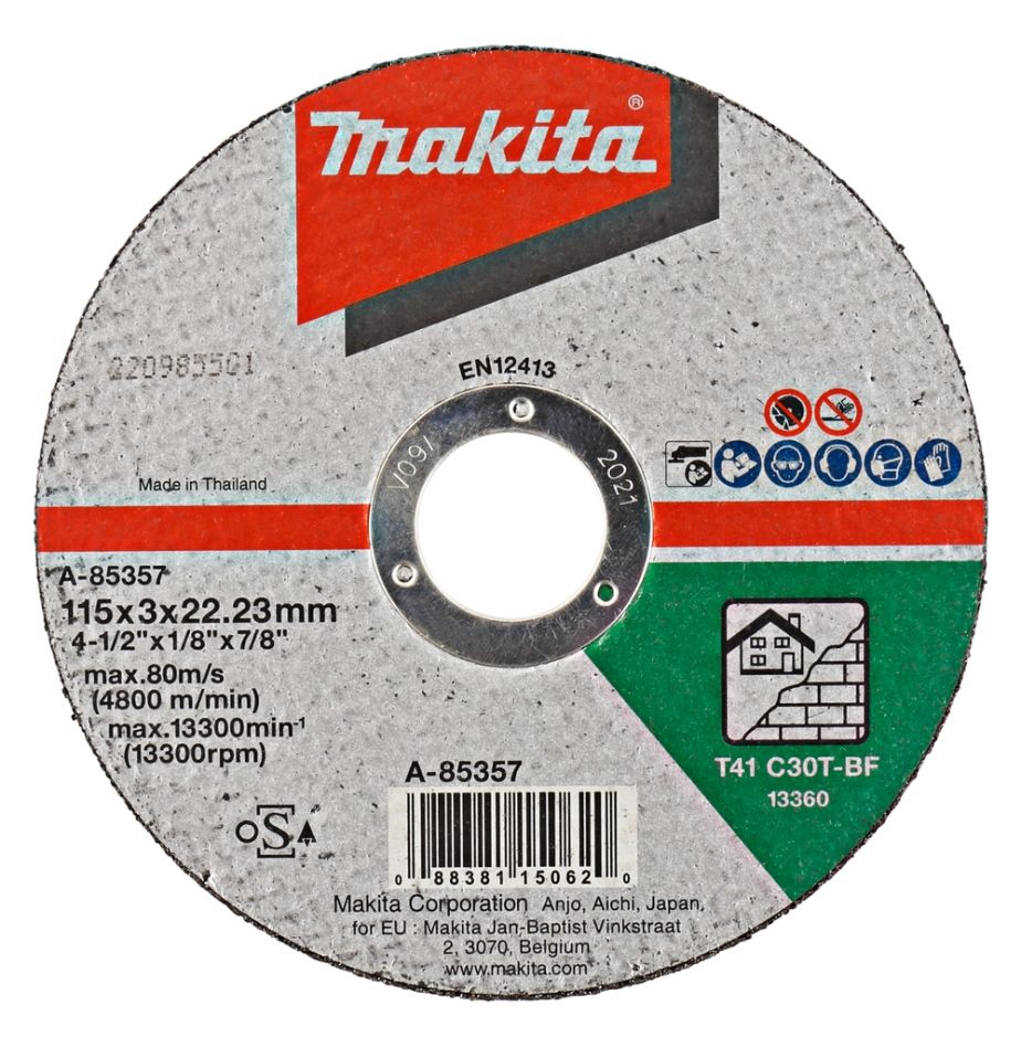 Makita Tilbehør A-85357 Skjæreskive Stein 115 x 22,2 mm 1 stk