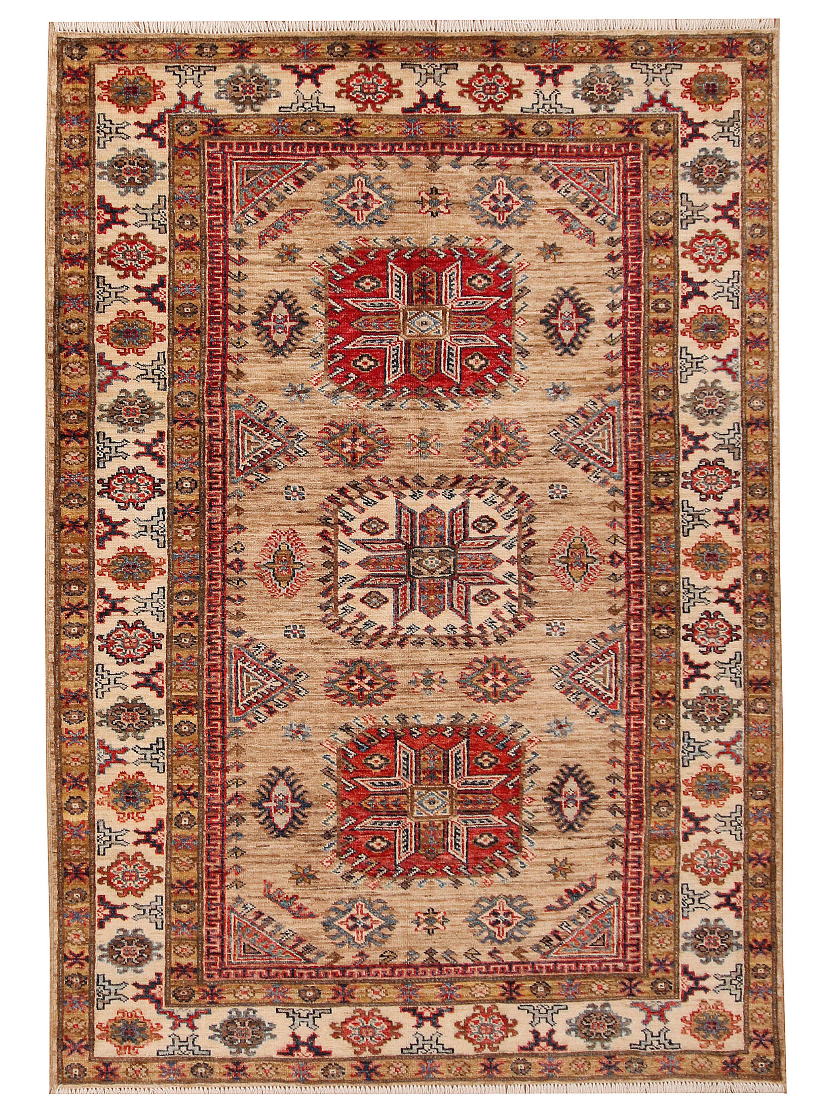 Kazak Ghazni ca. 127 x 186 cm, Unikat / Einzelstück