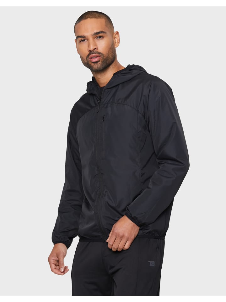 Threadbare Windbreaker Fitness Jacket Beckham - Black in Black günstig kaufen
