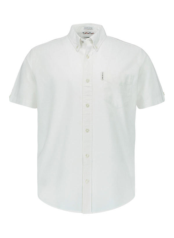 Ben Sherman, Kurzarmhemd, Regular Fit, Bio Baumwolle, weiß