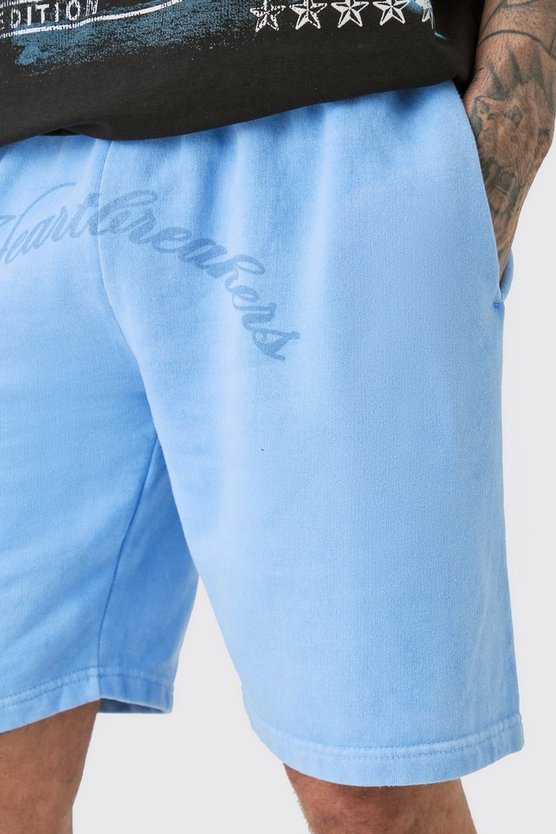 Tall Oversized Hearbreakers Shorts In Blue