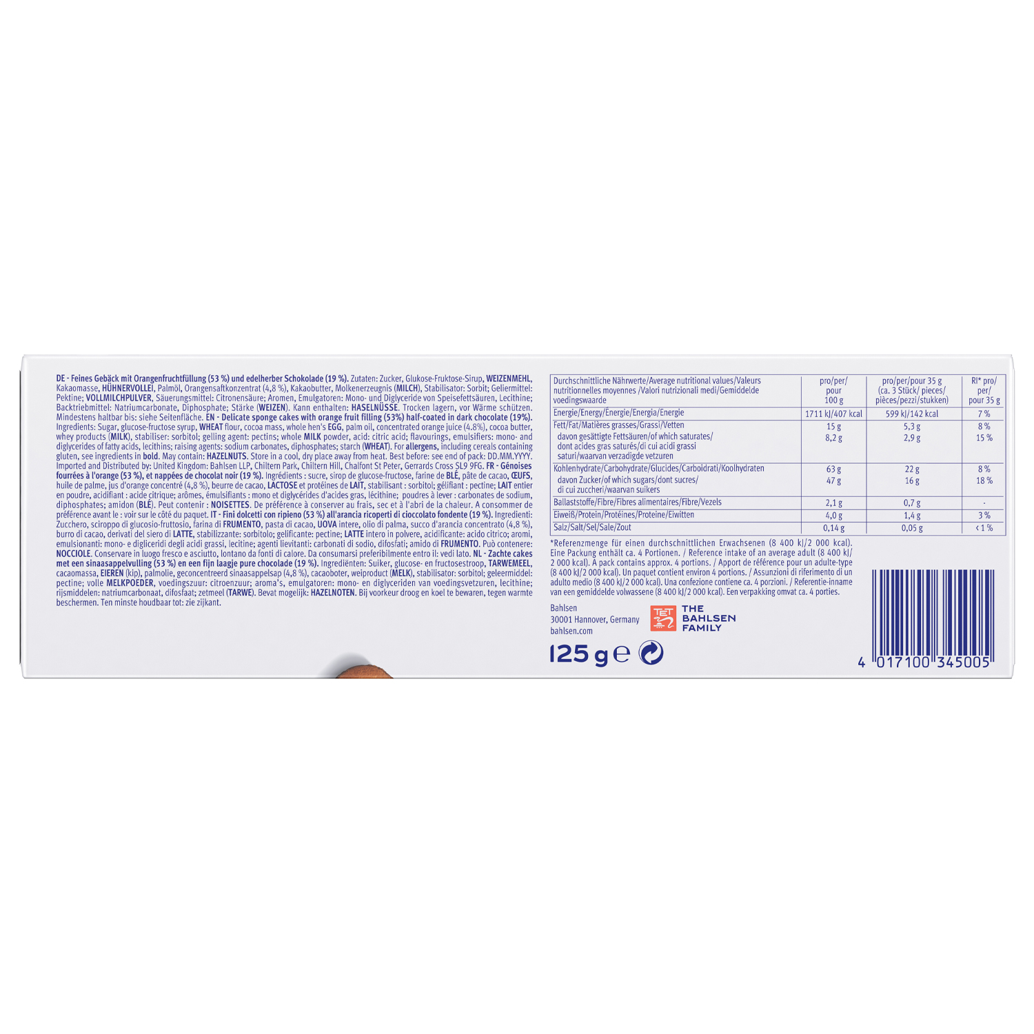 Bahlsen Messino Edelherb 125g