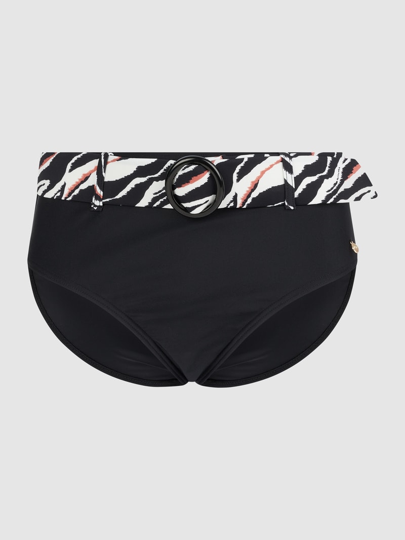 Bikini-Hose mit Gürtel in schwarz