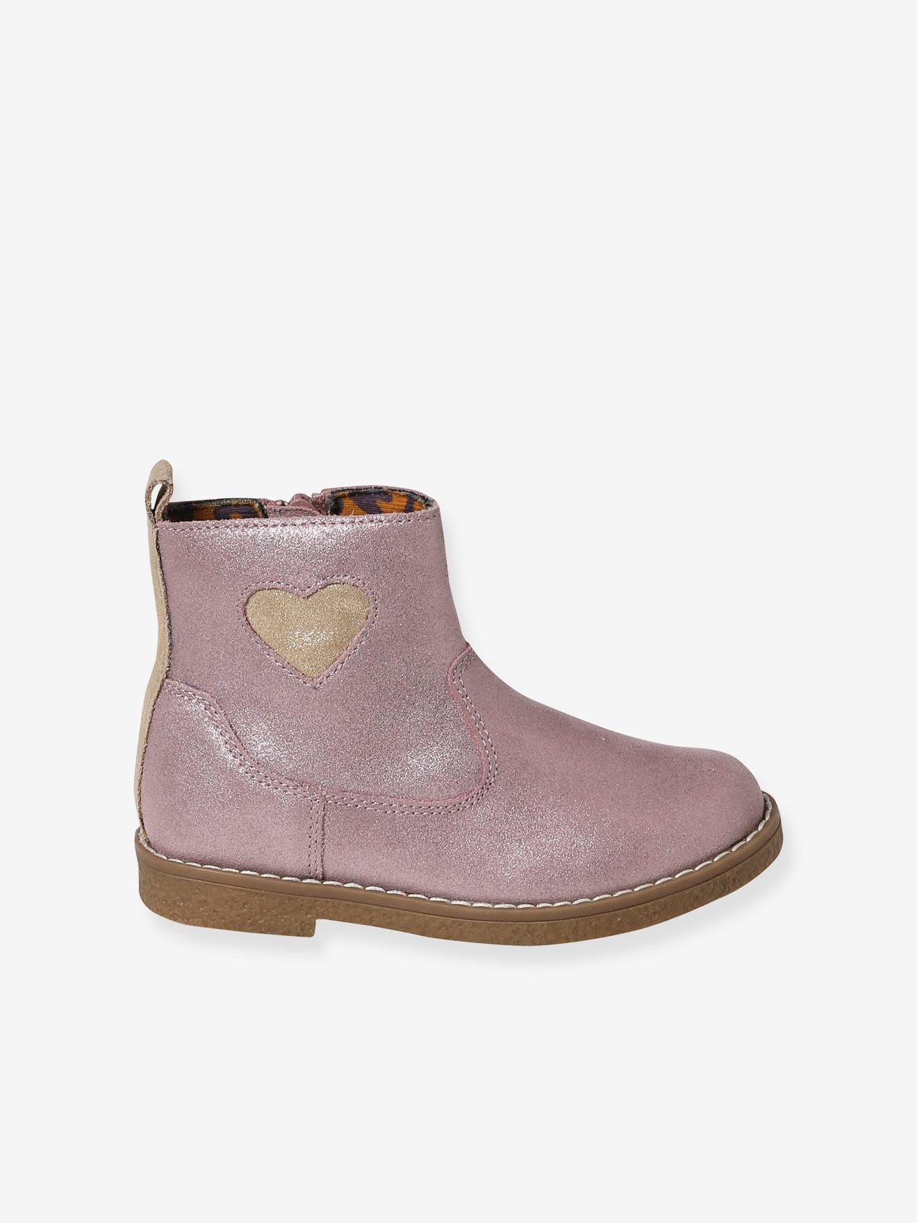 Vertbaudet Mädchen Boots mit Anziehtrick - rosa