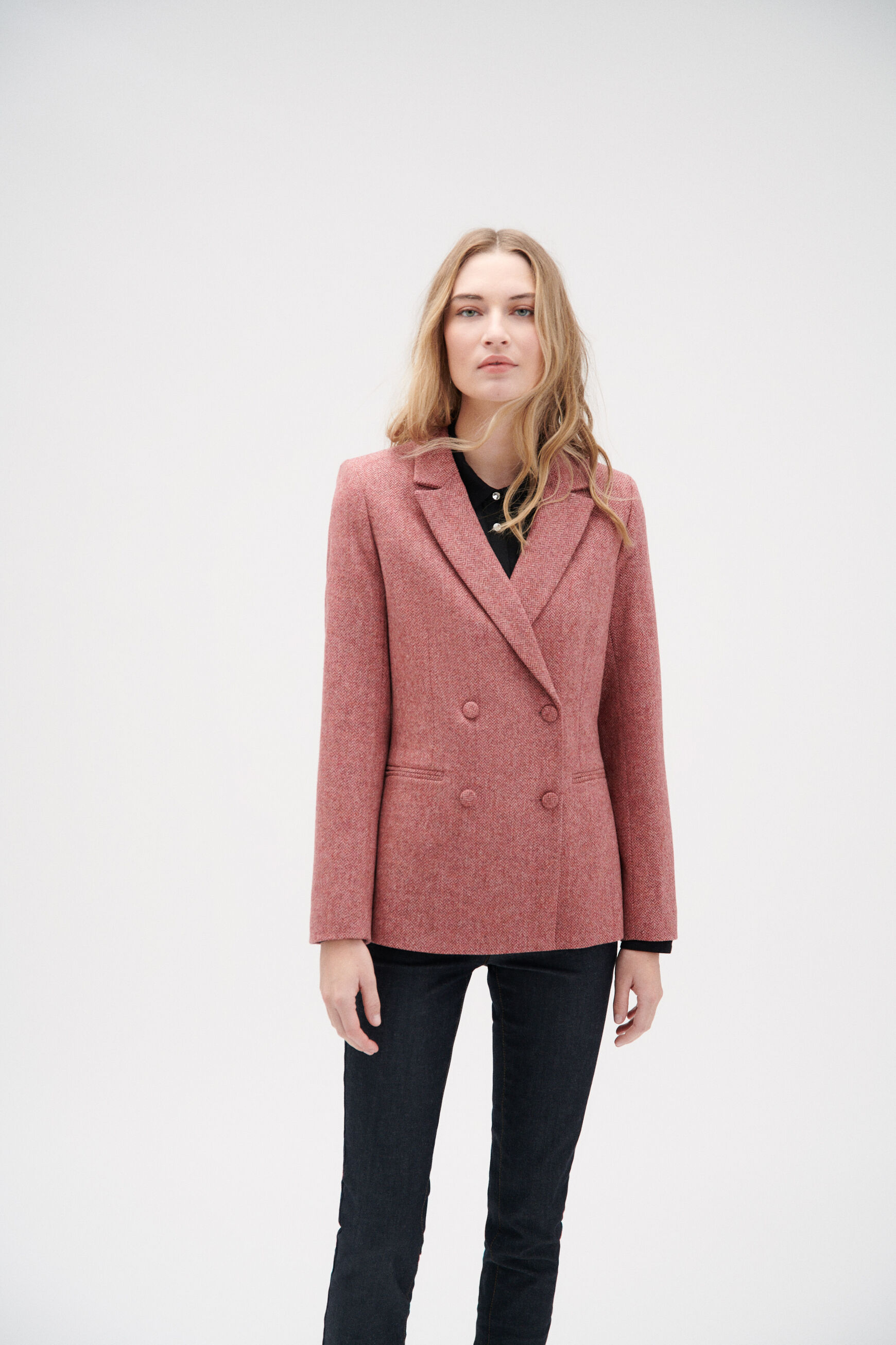 Blazer yelena rose clair femme