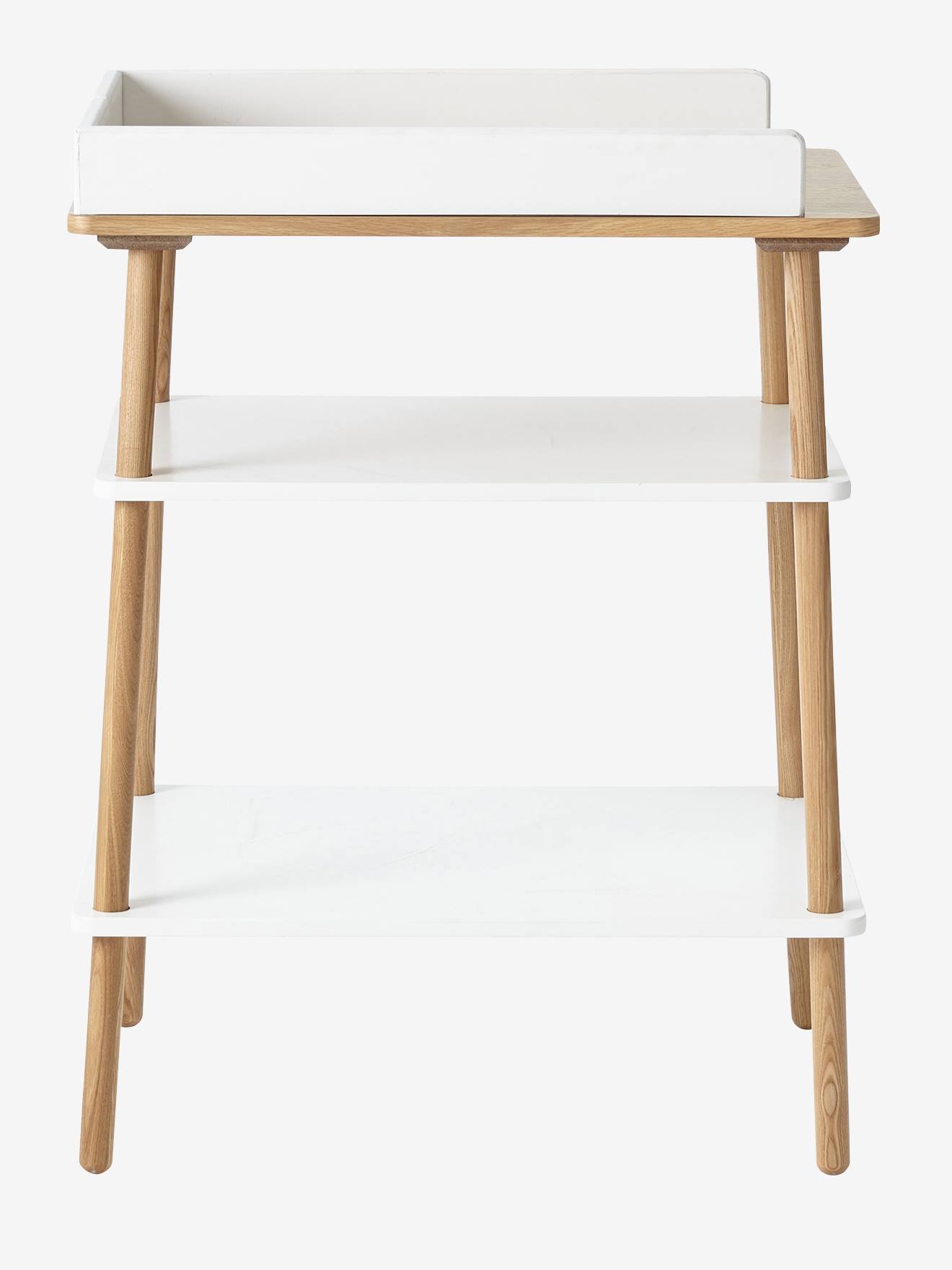 Table à langer LIGNE CONFETTI blanc/bois