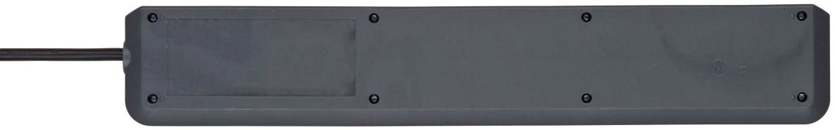 Brennenstuhl 1159540366 Secure-Tec 19.500A listwa zasilająca z zabezpieczeniem przeciwprzepięciowym 6-way anthracite 2m H05VV-F 3G1.5