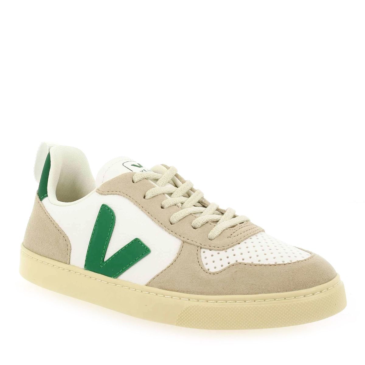 Veja  V10 LACES - Blanc Vert