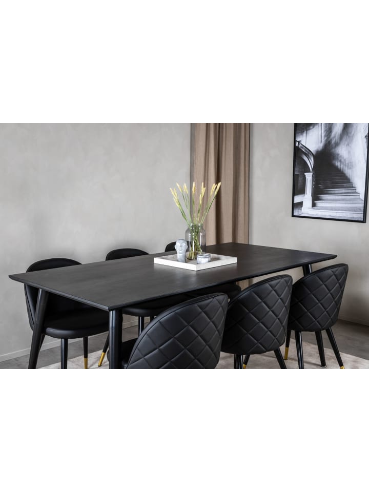 ebuy24 Essgruppe Dipp 50 (7-teilig) Schwarz 90 x 180 cm günstig kaufen onesize