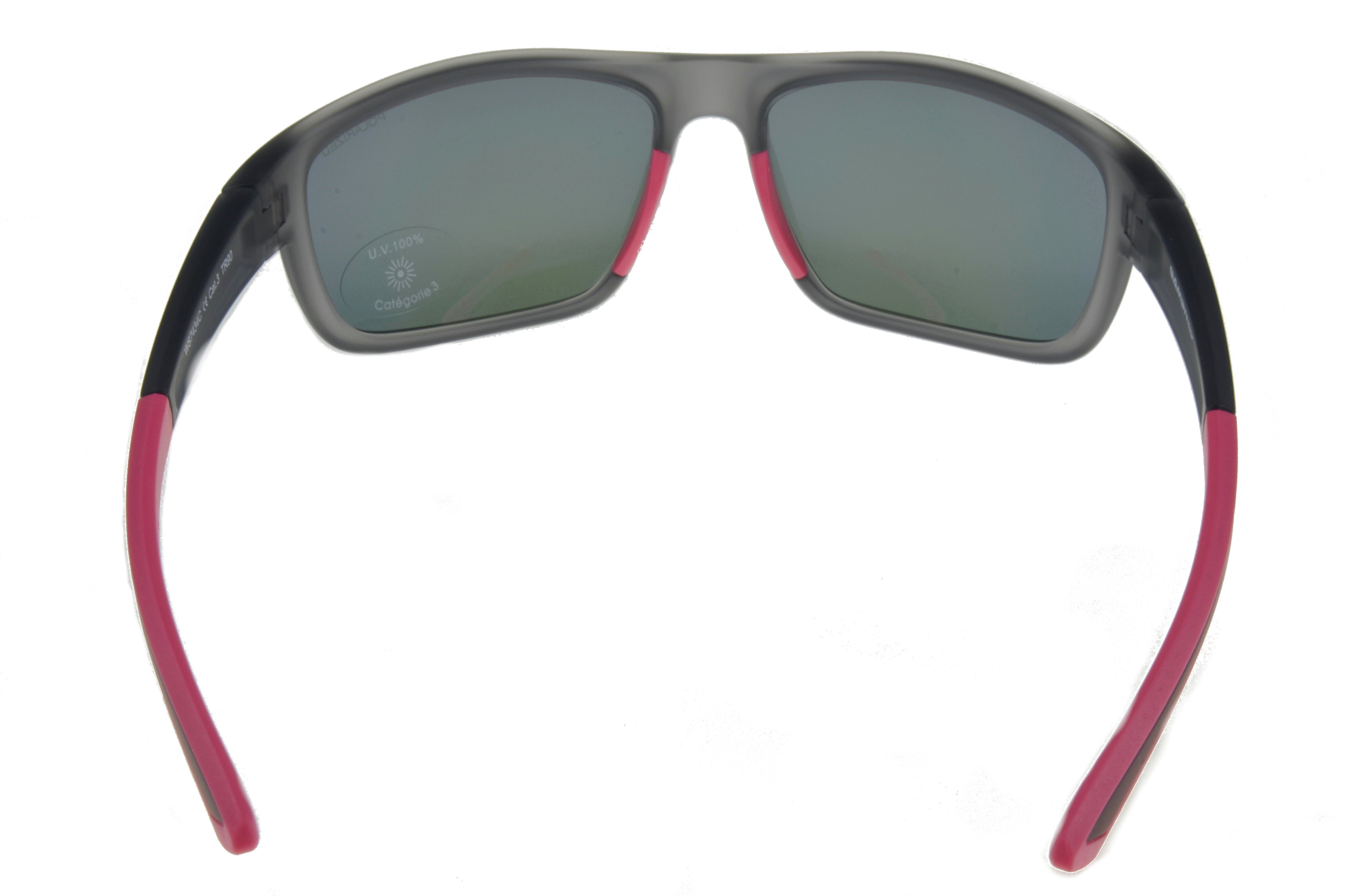 Gamswild Sportbrille WS7434 Sonnenbrille Skibrille Fahrradbrille Damen Herren Unisex, schmal geschnittenes Modell, braun, schwarz, pink, grün
