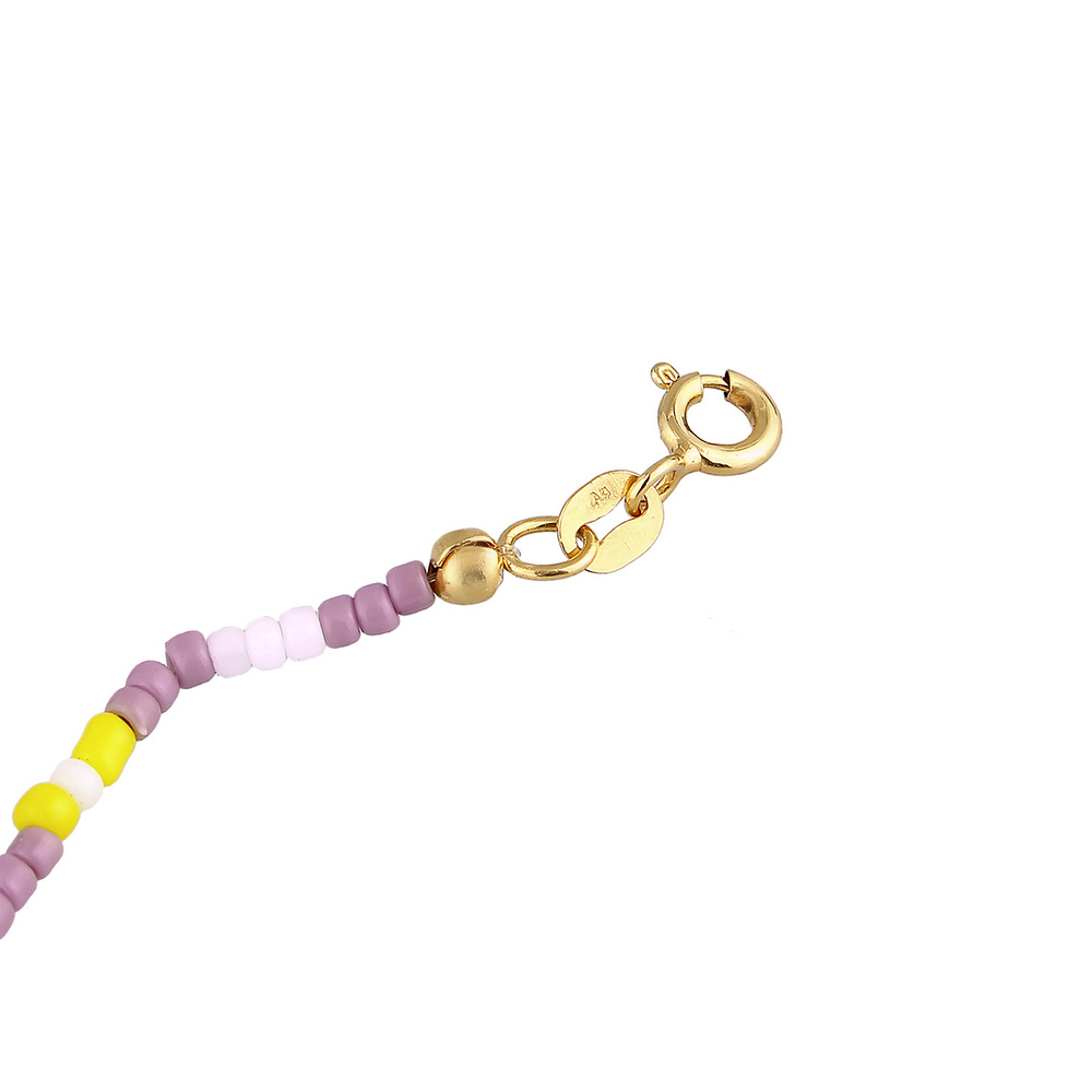 Elli Elli Collier Enfants Smiiley symbole perles Emoji avec perles d'eau douce en arge collier