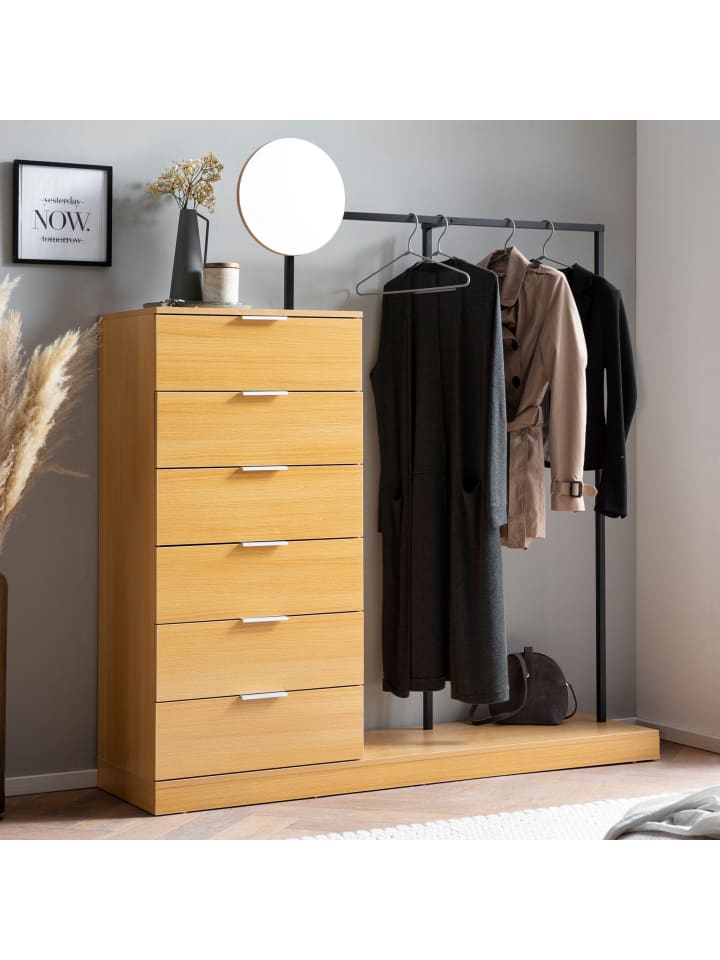 KADIMA DESIGN Garderobe Eiche-Dekor 145x165x40 cm Flurgarderobe Modern, günstig kaufen onesize