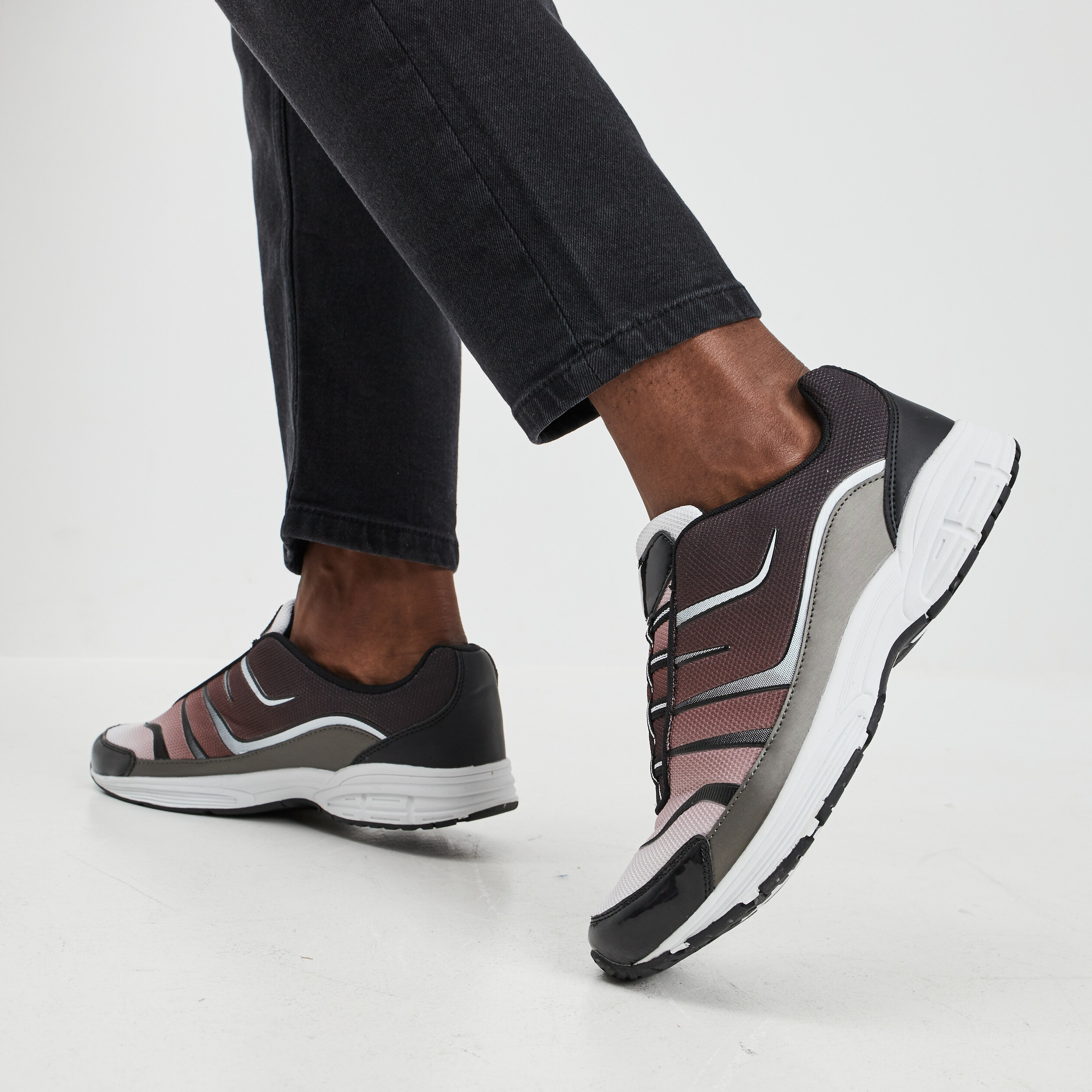 Baskets plates Liberto noir homme | La Halle