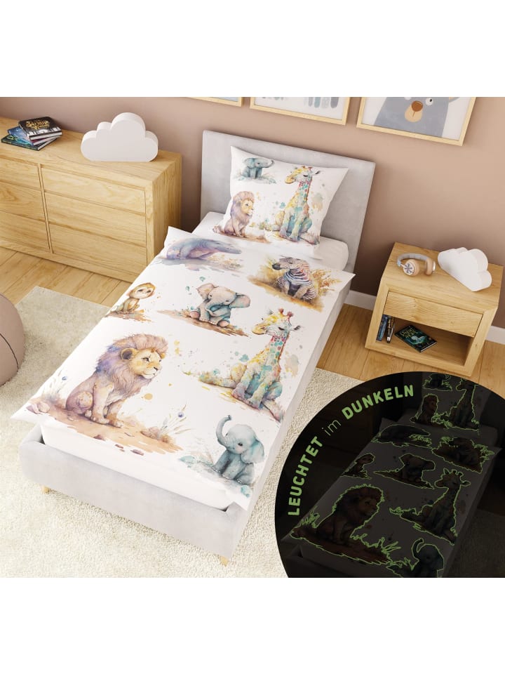 Carpe Sonno Kinderbettwäsche 135x200 Jungen Mädchen Tiere in Rosa günstig kaufen 135 x 200   80 x 80 cm