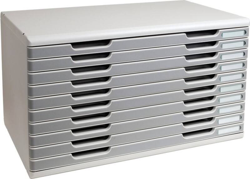 Exacompta Ablagesysteme Polystyrol Lichtgrau/Steingrau 57,6 x 35 x 32 cm