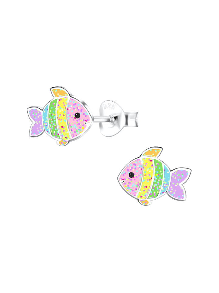 Alexander York Ohrringe, Ohrstecker FISCH Glitzer in 925 Sterling Silber, 2-tlg. günstig kaufen onesize