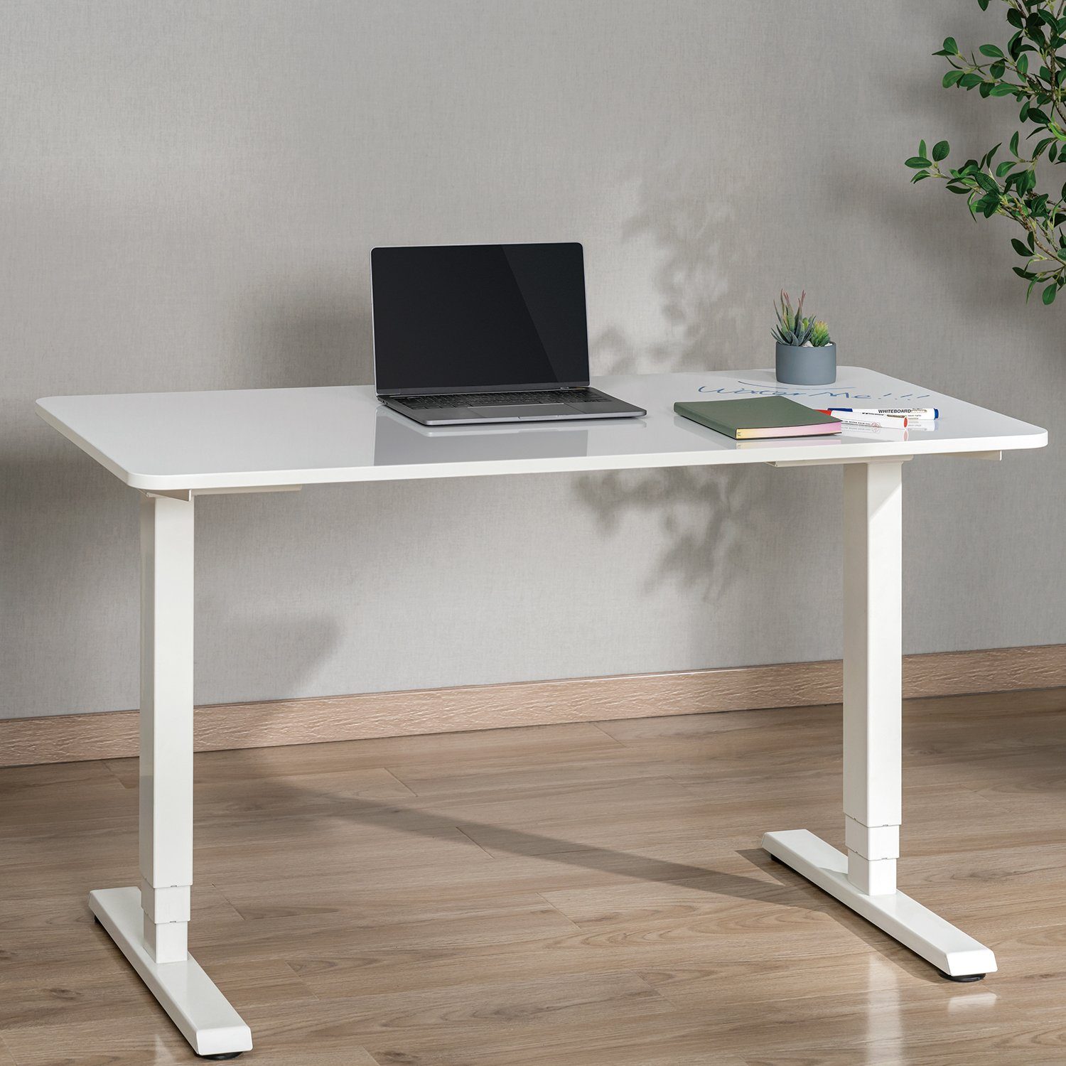 Maclean Schreibtischplatte MC-452, Whiteboard-Schreibtischplatte 120x60 cm