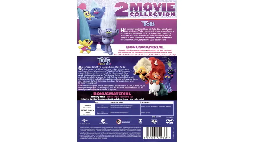 Trolls & Trolls World Tour  [2 DVDs]