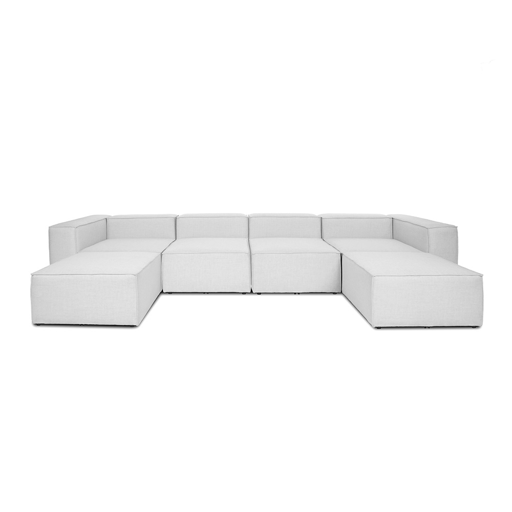 Home Deluxe Modulares Sofa VERONA - XXL hellgrau