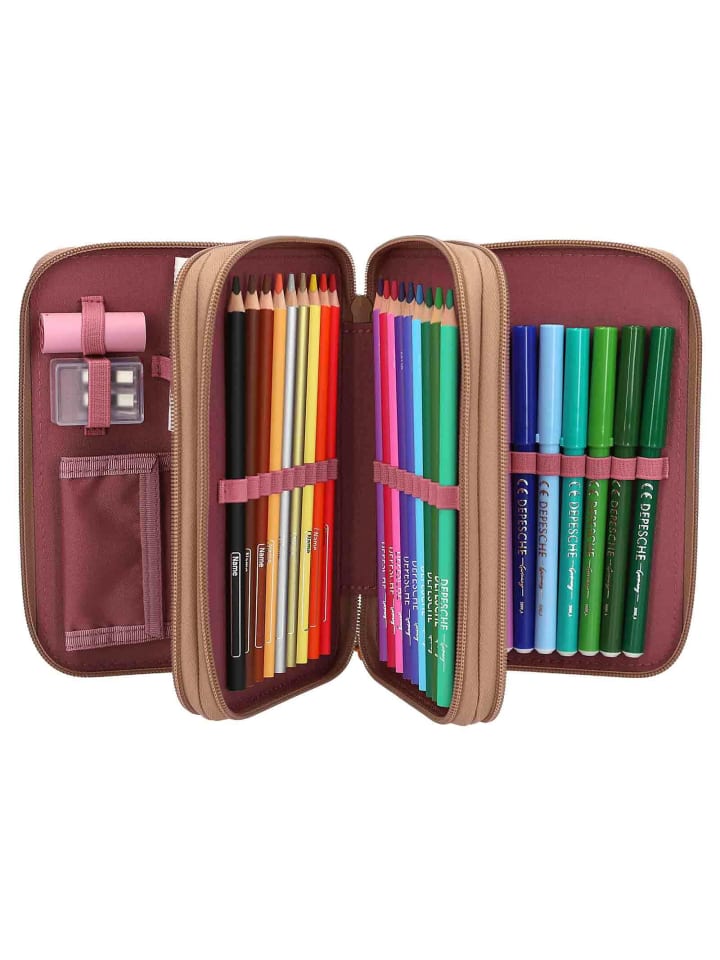 Depesche 3-Fach Federtasche TOPModel 7,5 x 13 x 20 cm in bunt günstig kaufen onesize