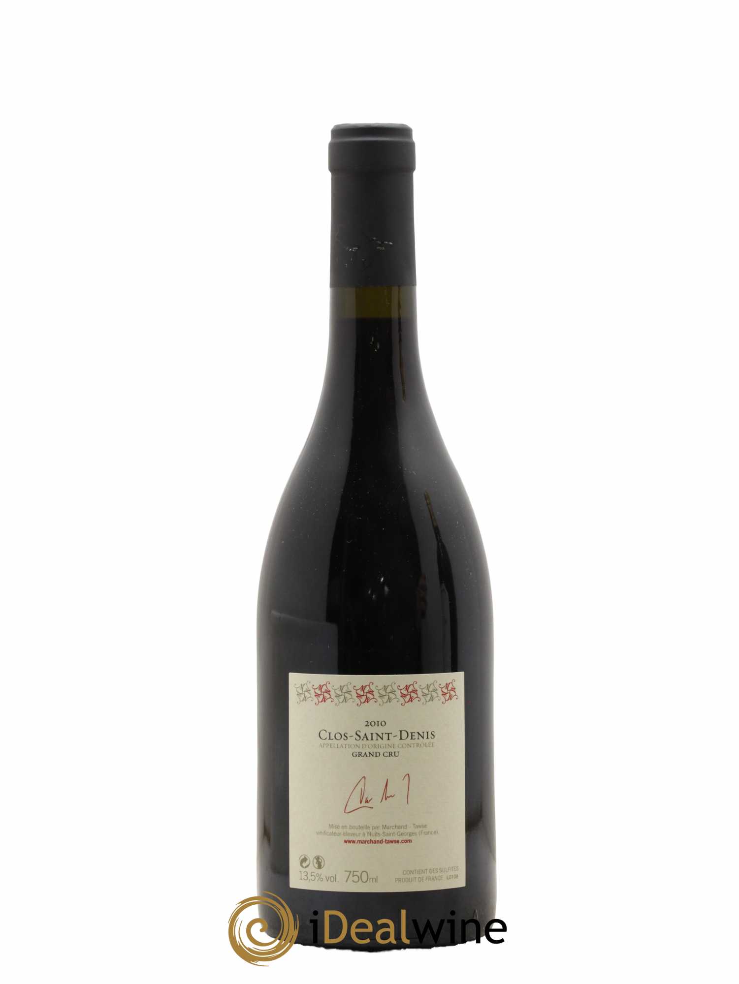 Clos Saint-Denis Grand Cru Marchand-Tawse  2010 - Lot de 1 Bouteille