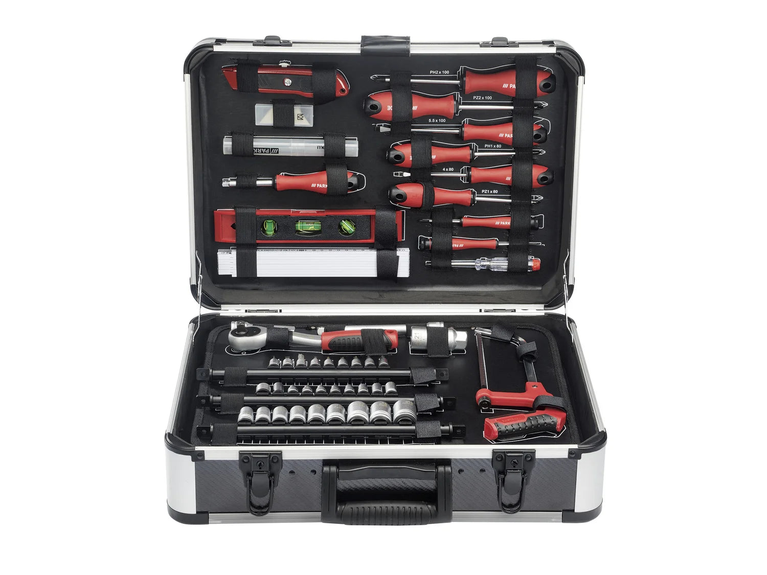 PARKSIDE® tool case, filled, 129 pieces