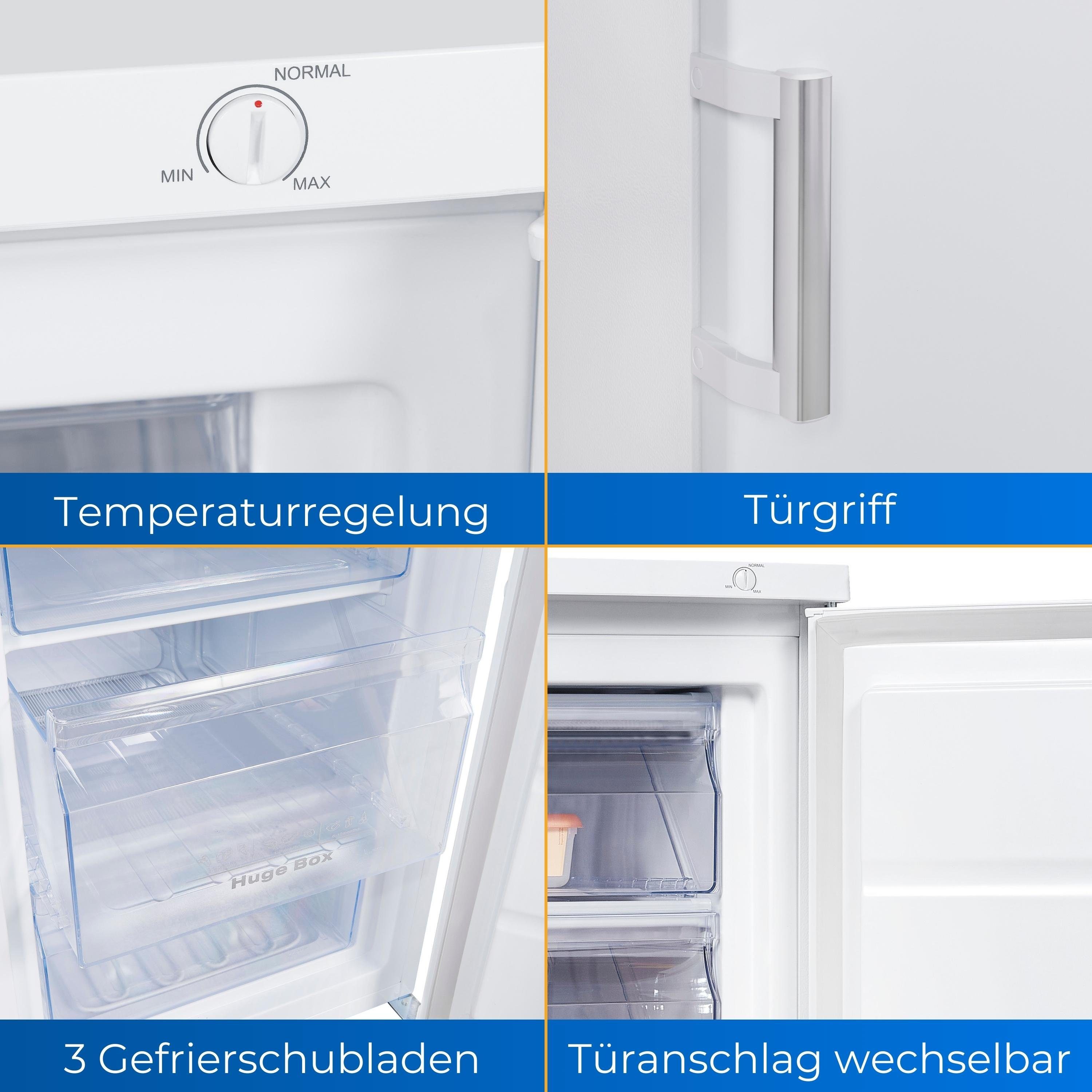exquisit Gefrierschrank GS581-H-010D, kompakt und platzsparend