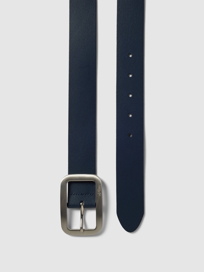 Gürtel aus Leder in marineblau