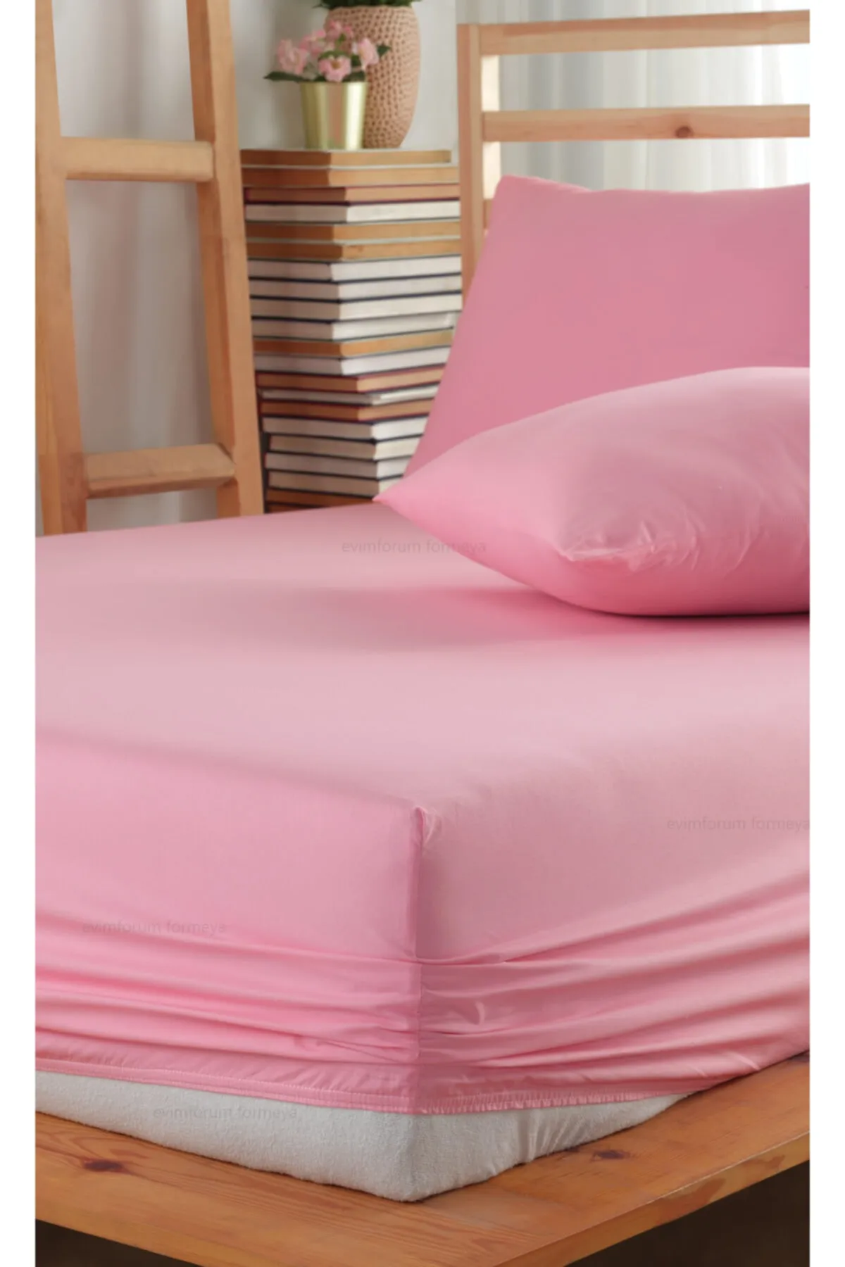 Formeya  Spannbettlaken-Set aus 100 % Baumwolle (mit Kissenbezug), Ranforce-Stoff, 5 verschiedene Größen