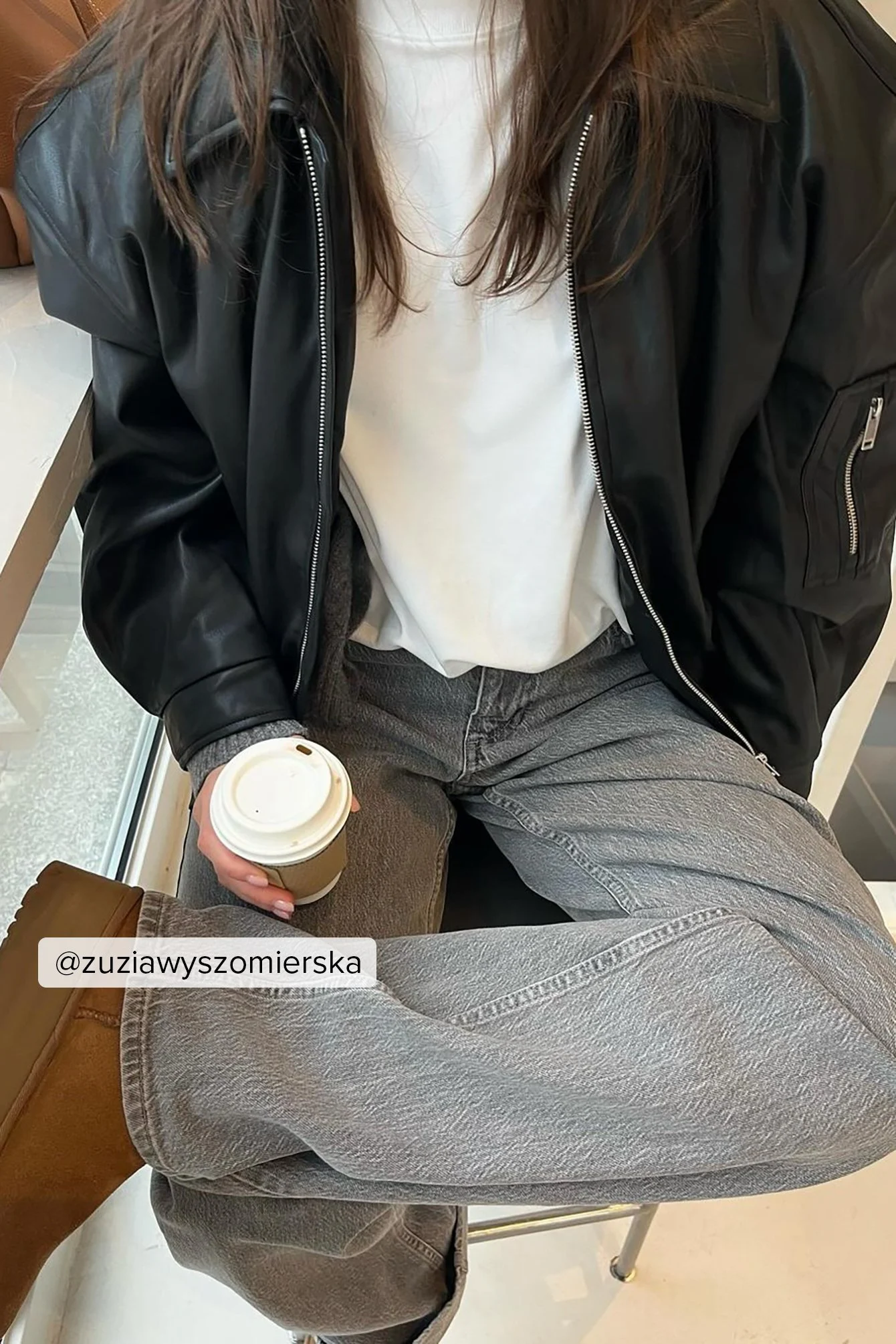 Padded Pu Bomber Jacket