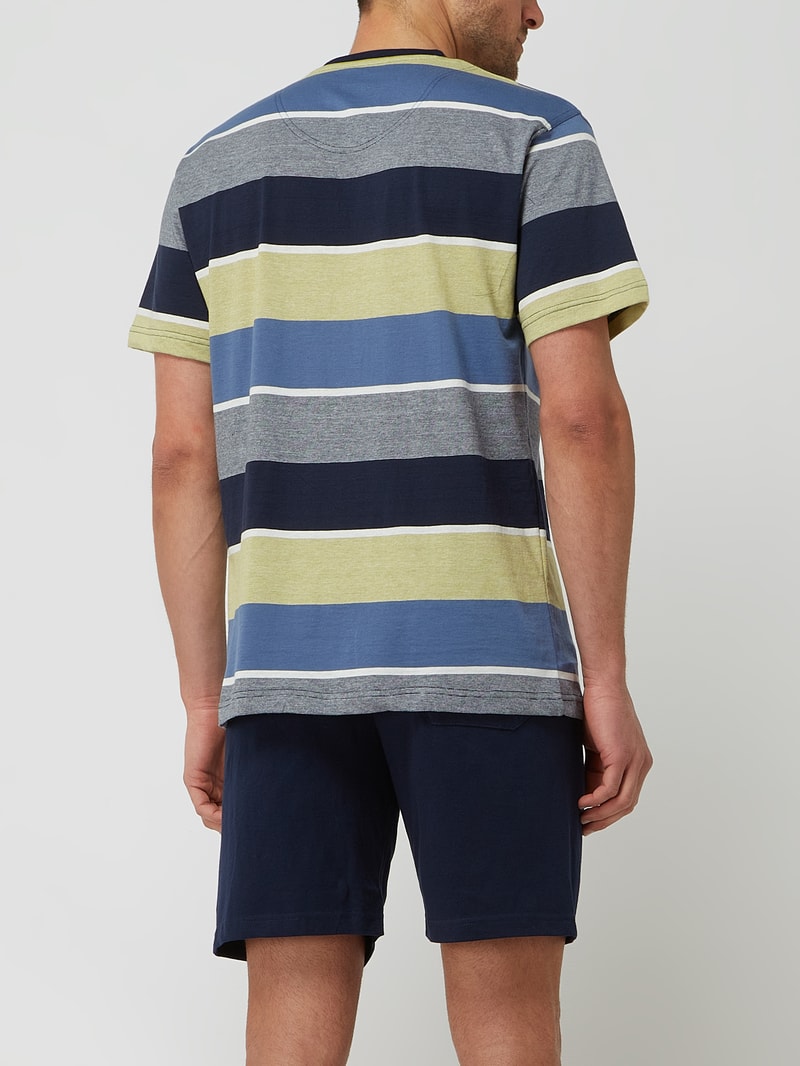 Pyjama aus Baumwollmischung in blau