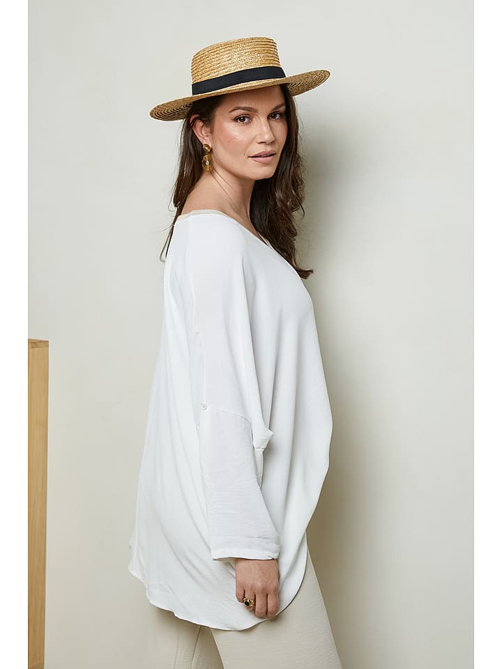 Curvy Lady Bluse in Weiß günstig kaufen