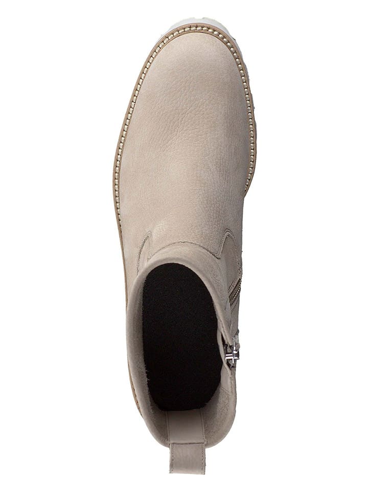 Paul Green Leder-Stiefeletten in Beige günstig kaufen