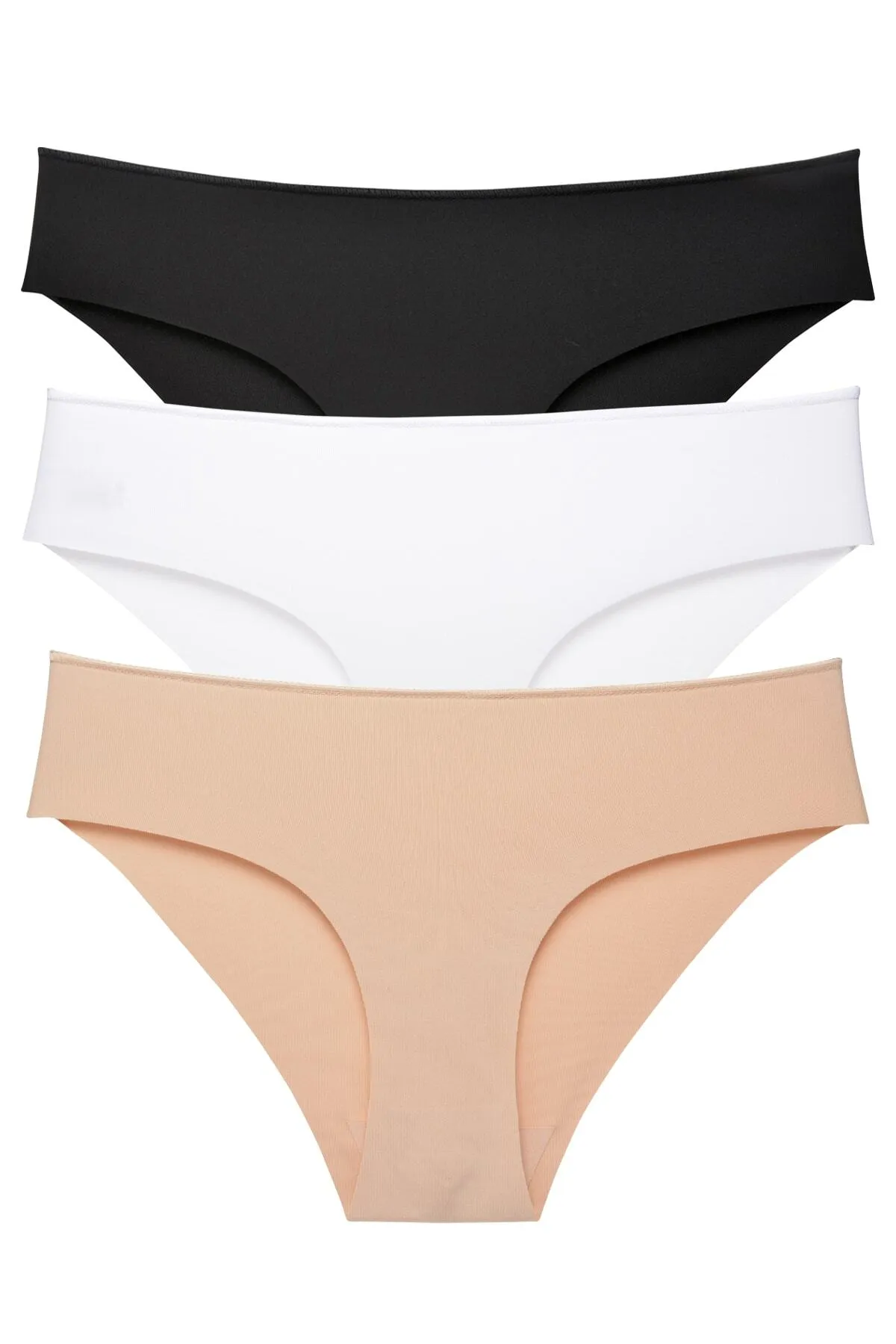 Sensu  Damen-Slip-Höschen mit Laserschnitt (Elasty Waist), 3er-Pack