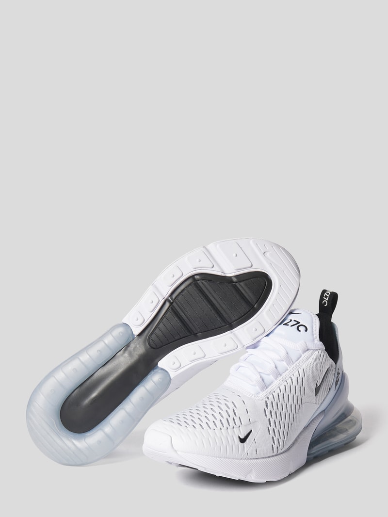 Sneaker mit Kontrastbesatz in weiß