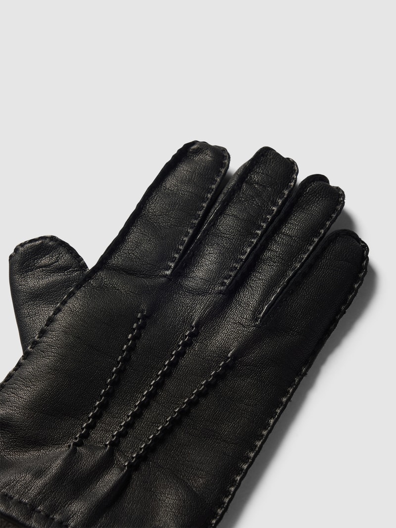 Handschuhe mit Label-Detail in schwarz