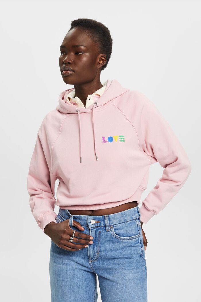 Hoodie mit geometrischem Love-Print