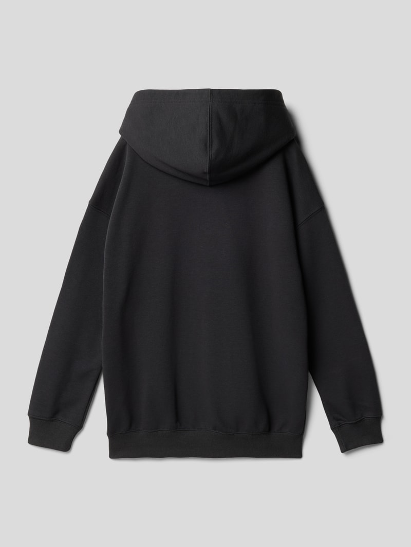 Hoodie mit Label-Print Modell 'Rochester' in graphit