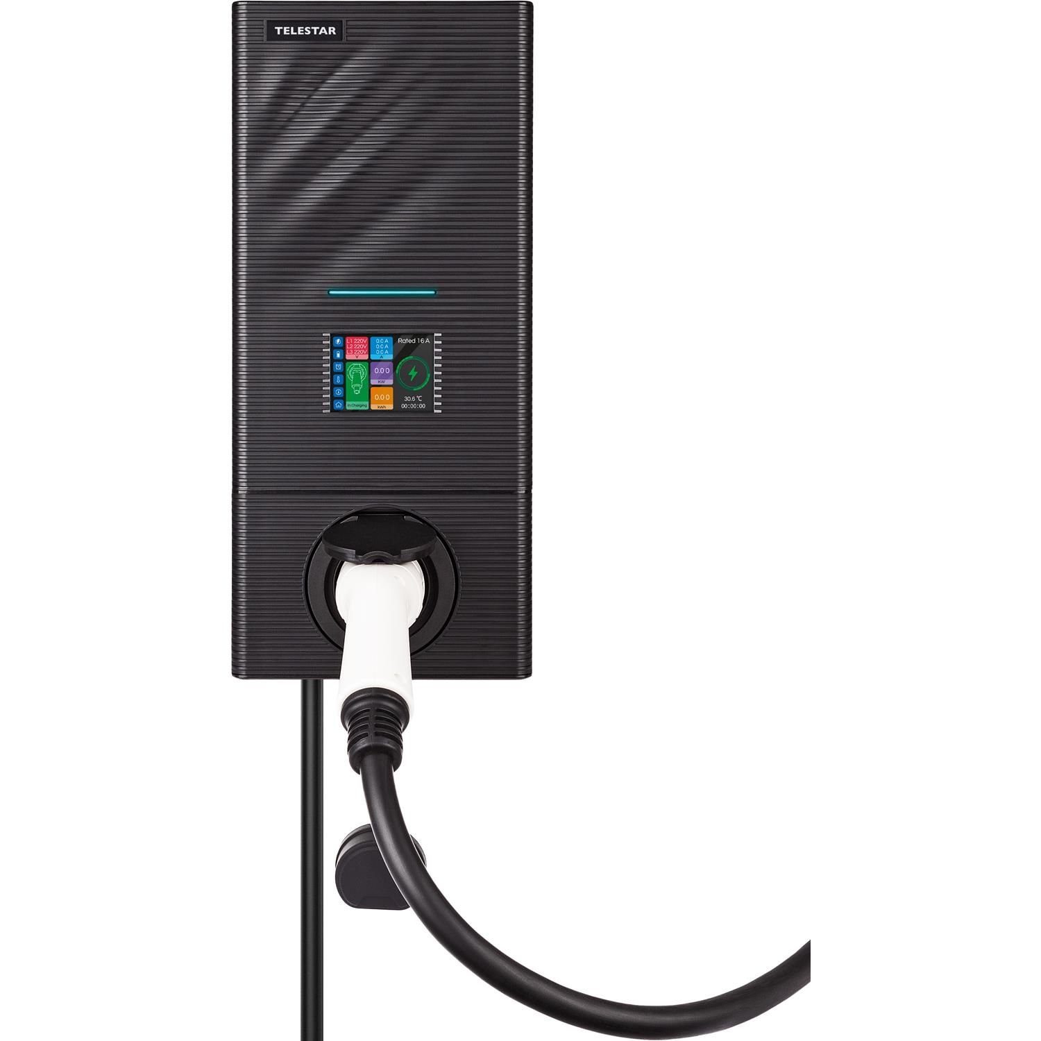 TELESTAR Elektroauto-Ladestation EC 311 S Wallbox (Typ 2, 11 kW, KfW förderfähig, Smart), 3, Freischaltung der Ladevorgänge über Touchscreen Smartphone App