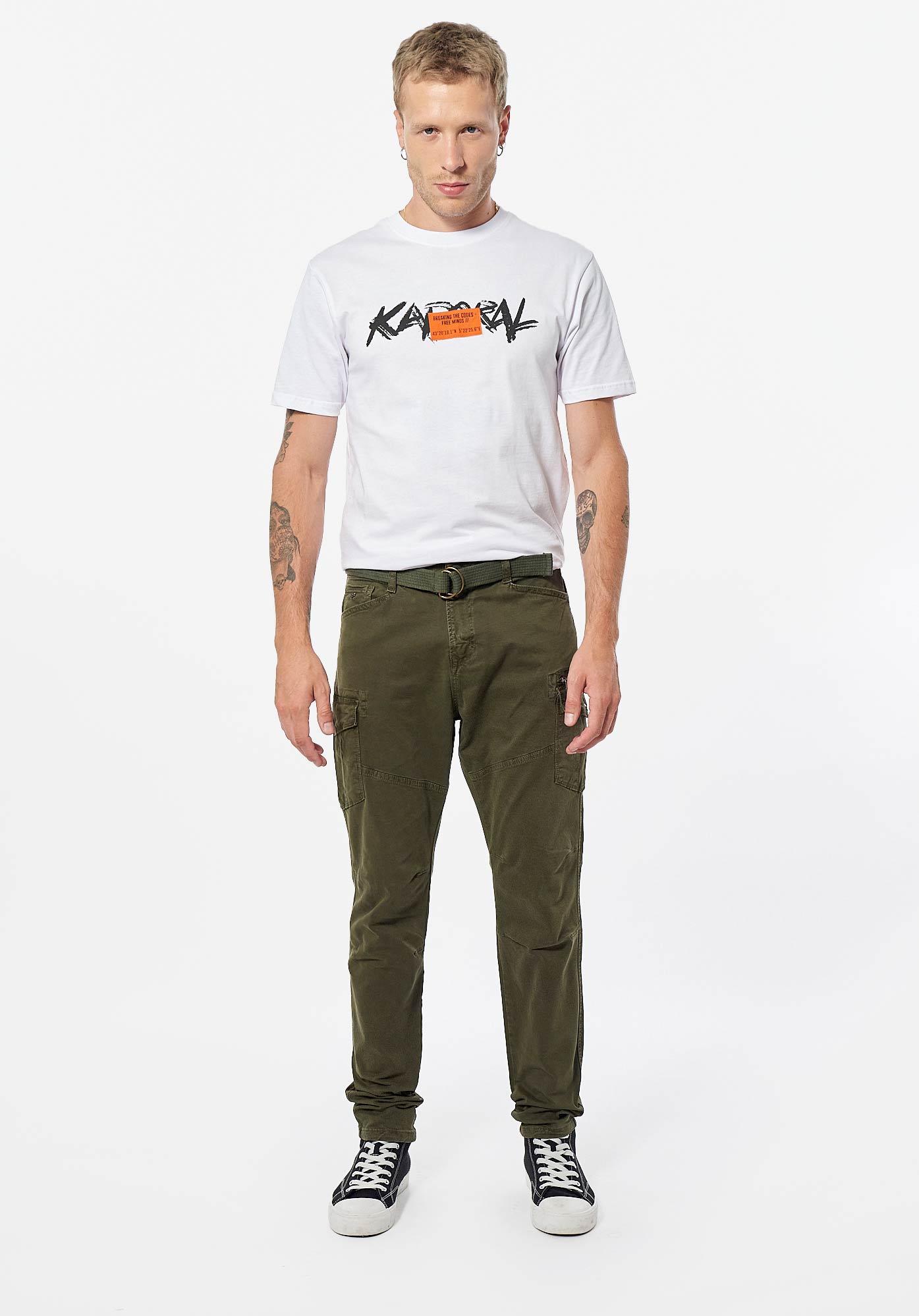 KALI   Jean kaki slim Homme