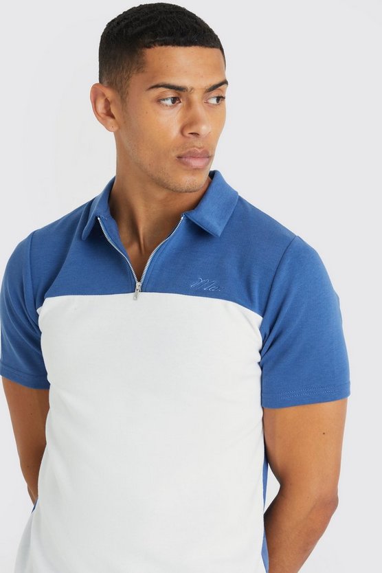 Slim-Fit Colorblock Poloshirt