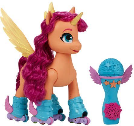 Hasbro Spielfigur My Little Pony, A New Generation - Sing- und Skatespaß Sunny Starscout, mit Sound, leuchtendem Horn und bewegl. Flügeln